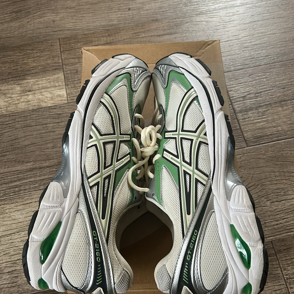 ASICS Green and White Athletic Sneakers - Picture 7 of 11